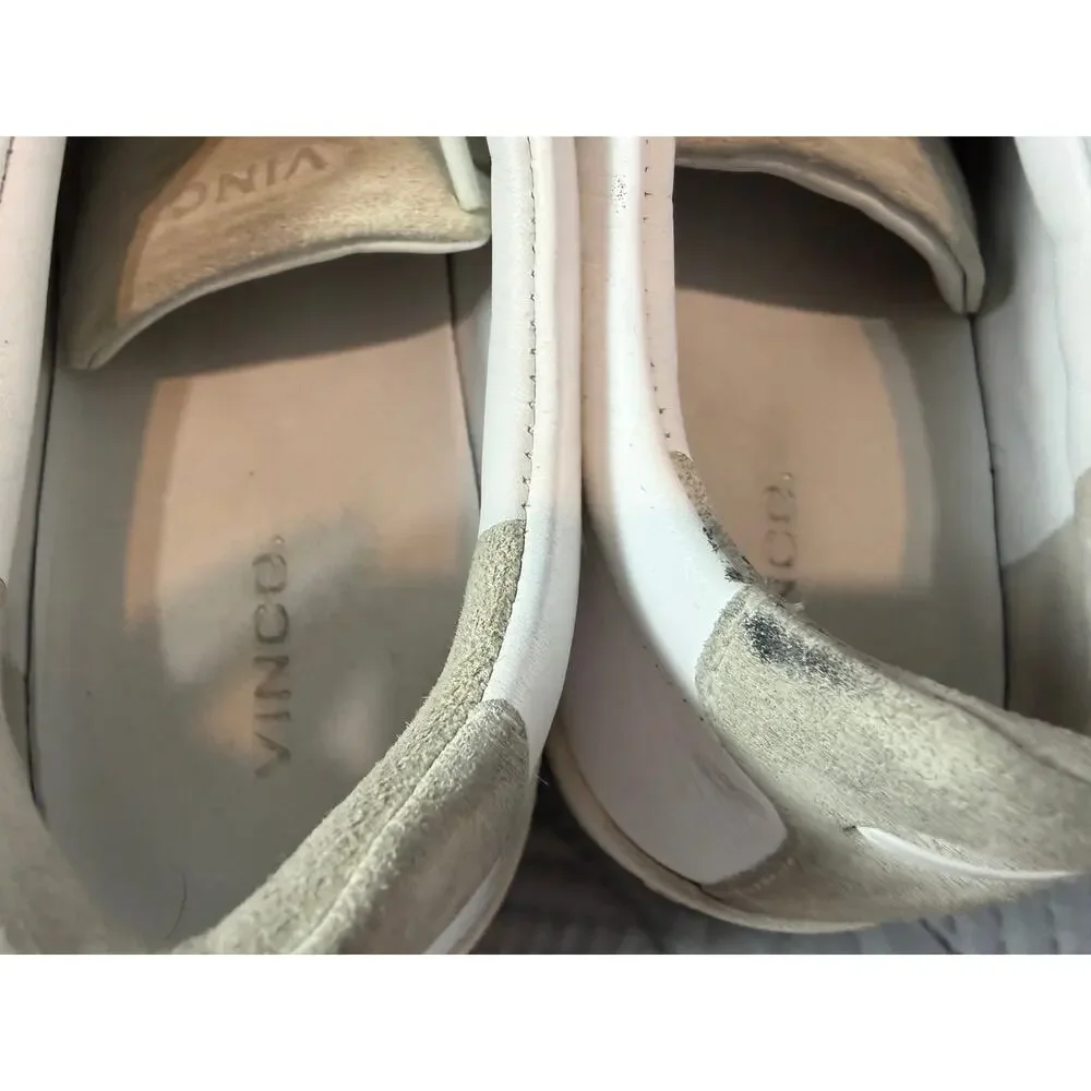 Vince white leather